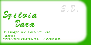 szilvia dara business card